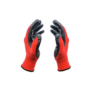 LUVA LATEX CORRUGADO PRETA  9 WURTH