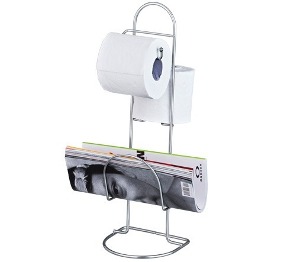 SUPORTE PAPEL HIGIÉNICO E REVISTA CROMADO DUL