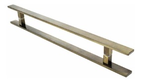 PUXADOR DUPLO PLANO EM ALUMÍNIO 800MM AN