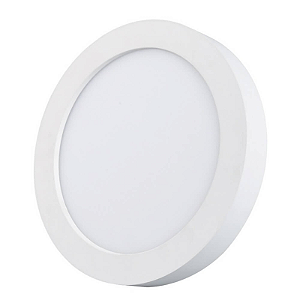 PLAFON LED SOBREPOR REDONDA 18W 22CM LUZ BRANCA FRIA BLACK DEK