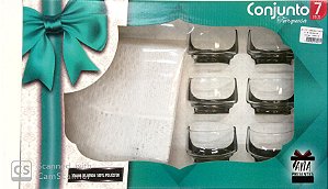 KIT TURQUESA TOALHA BRANCA +6 SALADEIRA