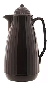 GARRAFA TÉRMICA PLÁSTICA BAMBU PRETO 1 LITRO 1662 LYOR