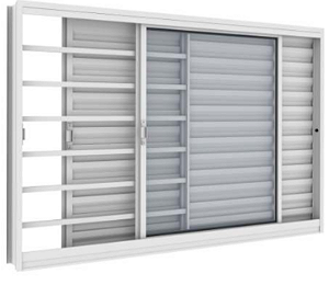 VENEZIANA VITROLAR 3F HORIZONTAL 150X100CM CRISTAL
