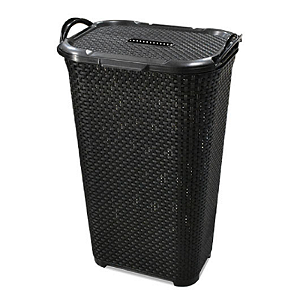 CESTO RATTAN TAMPA BASCULANTE 50L PRETO ARQPLAST