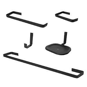 ACESSÓRIO BANHEIRO TALITA PRETO 9020 STAND QUADRADO