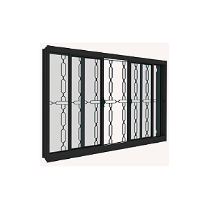 VITRO VITROLAR 4 FOLHASS 150X100X14 ELO PRETA