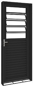 PORTA VITROLAR LAMINADA BASCULANTE DIREITA 85X215  PRETA