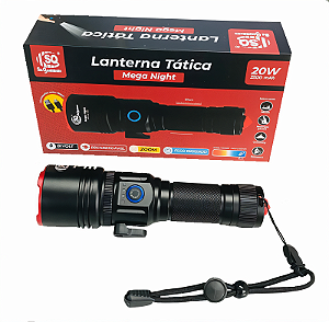LANTERNA RECARREGÁVEL TÁTICA 20W MEGA NIGHT SQ 4539