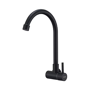 TORNEIRA INOX GIRATÓRIA/PAREDE BICA MÓVEL RETA BLACK NOX16D