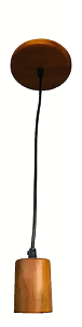 PENDENTE RETRO CILINDRO PINHO 1 BOCAL MADEIRA