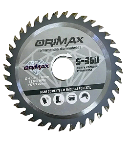 DISCO DE SERRA WIDEA 36 DENTES ORIMAX