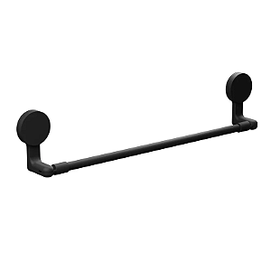 PORTA TOALHA COM ADESIVO PRETO FOSCO ASTRA