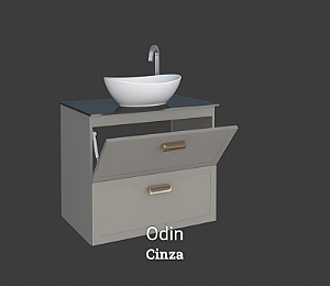GABINETE COZIMAX AÇO ODIN 67 CINZA MONTADO
