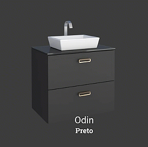 GABINETE COZIMAX AÇO ODIN 67 PRETO MONTADO
