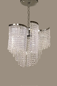 LUSTRE HELICE PEDRINHA CROMADO REF.39