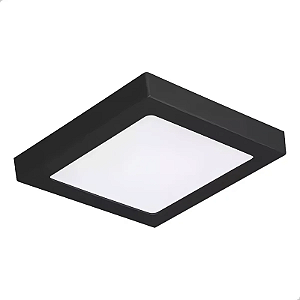 PAINEL LED SOBREPOR QUADRADA 18W PRETO LUZ BRANCA FRIA LUMANTI
