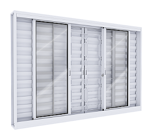 VENEZIANA LUCASA COM GRADE 120X150 BRANCA
