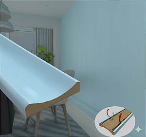 PAINEL RIPADO INOVAR WAVE 70X15X2700 AZUL