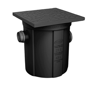 CAIXA GORDURA DURIN SUPER COM CESTO LIMPADOR PRETO