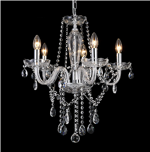 LUSTRE NOTRE DAME BRANCO CRISTAIS TRANSPARENTE