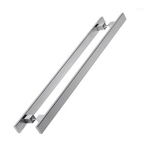 PUXADOR RETANGULAR INOX 3010 ESCOVADO DUPLO 30X10X1000