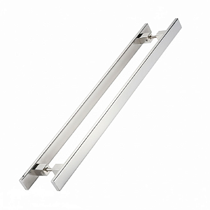 PUXADOR RETANGULAR INOX 3010 POLIDO DUPLO 30X10X400