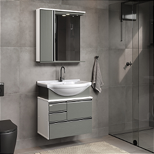 GABINETE BANHEIRO RORATO KIT FIRENZE 63.5 MA