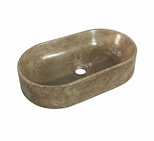 CUBA CIMENTO RETANGULAR 37X27X9 CINZA ESCOVADO FOSCO