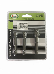 KIT SOQUETE 3 PEÇAS 1/4-3/8-1/2 IDEA