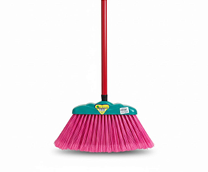 VASSOURA NYLON BIG SUL MINEIRA VERDE ÁGUA/ROSA