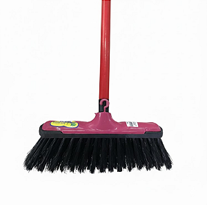 VASSOURA NYLON SM10 SUL MINEIRA ROSA/PRETO