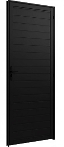 PORTA VITROLAR ALUMÍNIO FILE 095X215 PRETA ESQUERDA