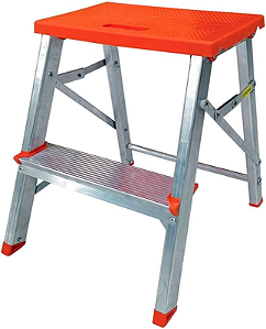 BANCO ESCADA ALUMÍNIO BOTAFOGO 2 DEGRAUS