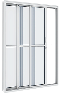 PORTA BASCULANTE CORRER 3 FOLHAS 1,50X2,15X0,14 COM TRAVA BRANCO DIREITA