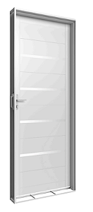 PORTA GIRATÓRIA COM FRISO 0,85X2,15X0,14 BRANCO DIREITA