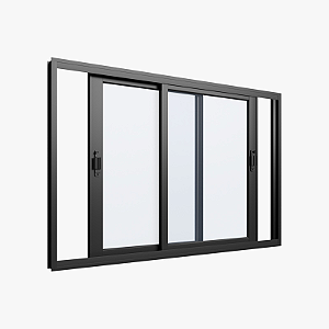 VITRO 2 FOLHA MOVEL 1,50X1,00X0,70 SEM GRADE PRETO