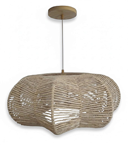 LUMINÁRIA ABOBORA M PALHA MILHO 22X60CM