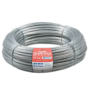 ARAME LISO GALVANIZADO MORLAN 12 IND. 50KG