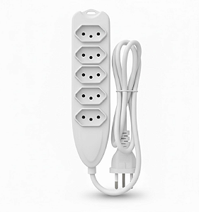 EXTENSÃO ELÉTRICA 1M 5 TOMADA 3P BRANCO STARTOOLS