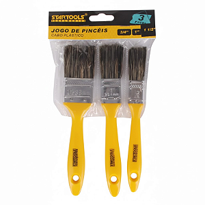 JOGO PINCEIS COM CABO 3 PEÇAS 2X36 3/4 STARTOOLS