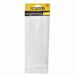 ABRAÇADEIRA NYLON BRANCA 4,8X300MM STARTOOLS