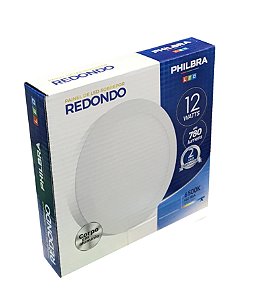 PAINEL 12W SOBREPOR REDONDO BRANCO FRIO PHILBRA