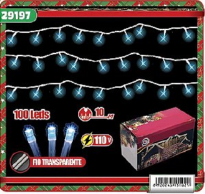 PISCA PISCA LED 100 LAMP SEQ 8F 110V 10M AZUL