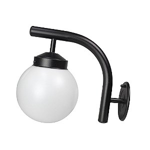 ARANDELA PARA 1 GLOBO BOCA 10 PRETO (SEM GLOBO)
