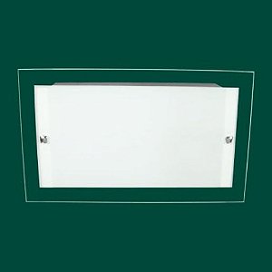 PLAFON RETANGULAR VIDRO BORDA REF: QP338