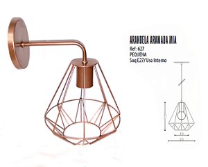 ARANDELA ARAMADA MIA 627 COBRE