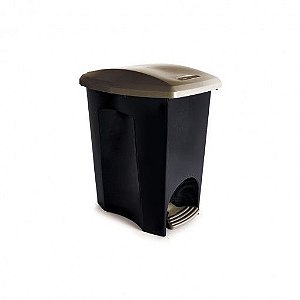LIXEIRA COM PEDAL ECOBLACK 7L