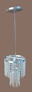 LUSTRE REDONDO 2 ANDAR COM PEDRINHAS REF: 21