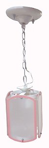 PENDENTE TIJOLÃO 4" COR  ROSA