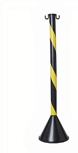 PEDESTAL PARA CORRENTE ZEBRADO  PVC 93CM COM ENCAIXE